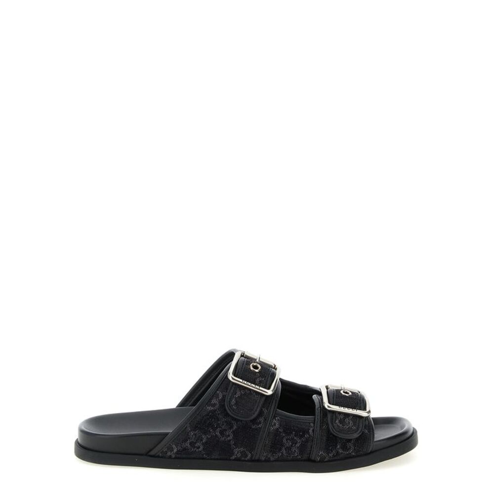 Gucci Men Gg Denim Slides